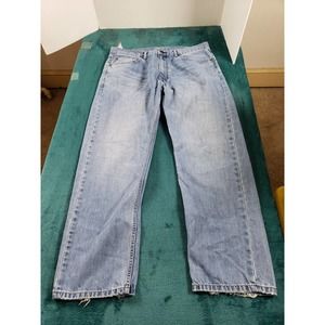 Levis 505 Jeans Mens Blue Straight Pants 36x30 Denim 100% Cotton Red Tab